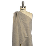 Heavyweight Metallic Linen Woven - White, Black and Gold