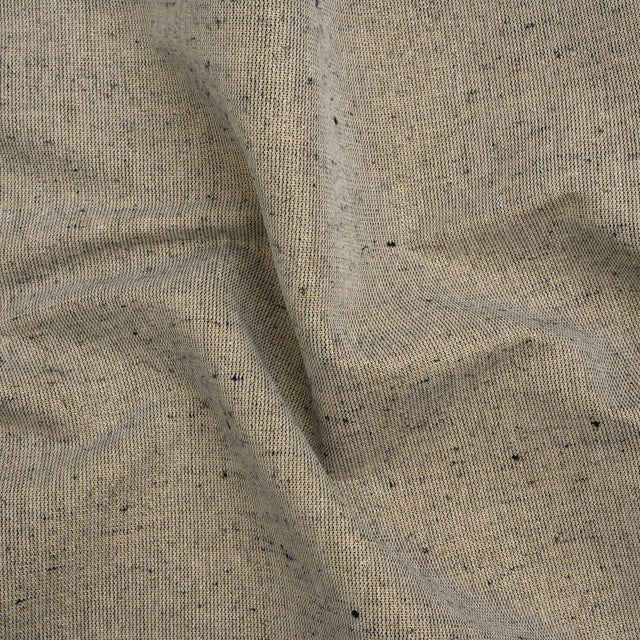 Heavyweight Metallic Linen Woven - White, Black and Gold