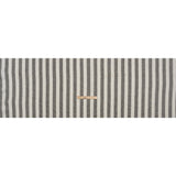 Medium Weight Linen Woven - Smoke Gray and Cream Awning Stripes