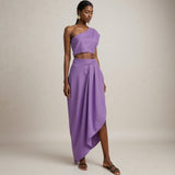 Stretch Linen Woven - Light Violet - Asturias Collection