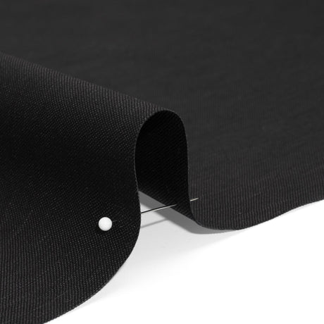 Medium Weight Linen and Cotton Woven - Black