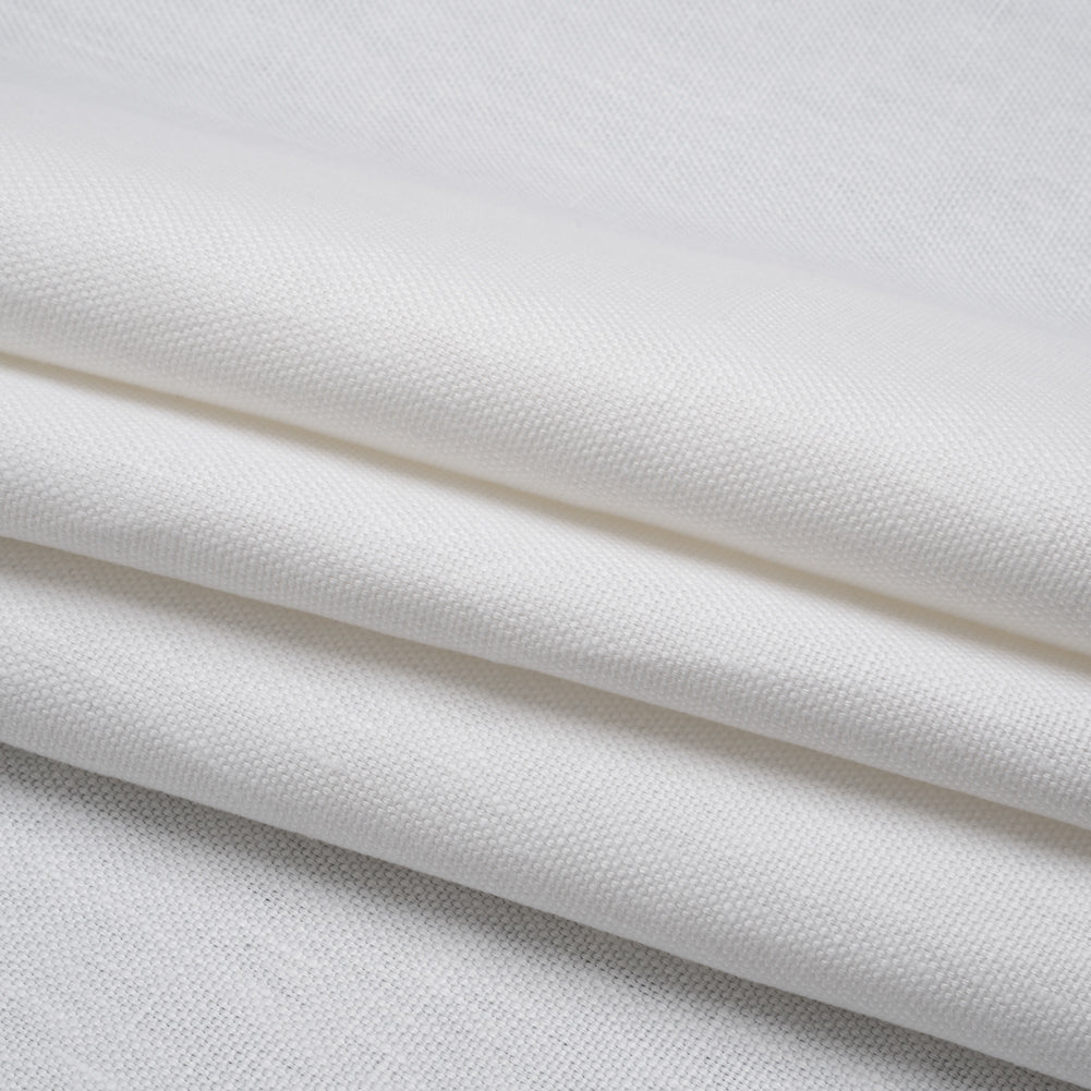 Heavyweight Basketweave Linen Woven - Off-White