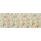Lightweight Linen Woven - Yellow, Red and Green Watercolor Floral Trails on Ivory