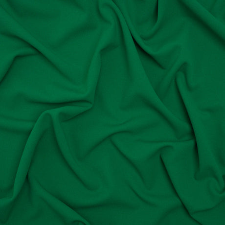 Stretch Polyester Crepe Double Knit - Grass Green - Designer Deadstock