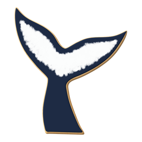 Whale Mermaid Tail Cookie Cutter 3.75" B1017