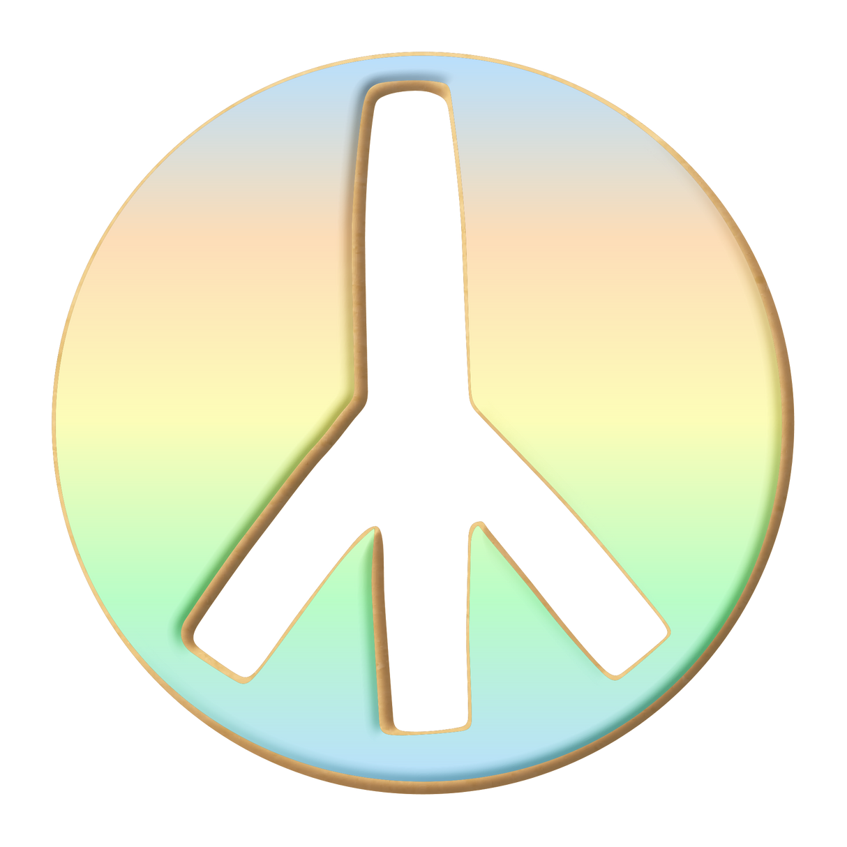 Peace Sign Cookie Cutter 4 in B1722, 2 Pieces