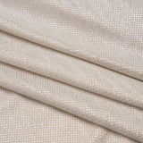 Stretch Polyester Knit with Metallic Foiling - Champagne and Silver Tiny Dots - Designer Deadstock