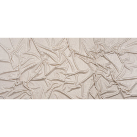 Stretch Polyester Knit with Metallic Foiling - Champagne and Silver Tiny Dots - Designer Deadstock