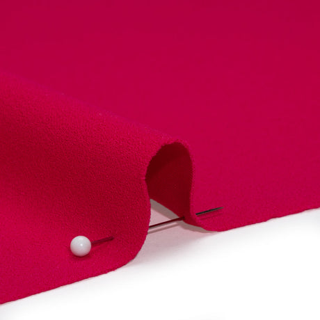 Stretch Polyester Crepe Double Knit - Dragon Fruit Pink - Designer Deadstock