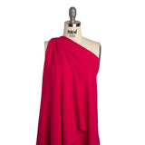 Stretch Polyester Crepe Double Knit - Dragon Fruit Pink - Designer Deadstock