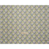 Polyester and Viscose Organza - Yellow and Green Lemons and Lily Pads