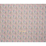 Polyester and Viscose Organza - Pink, Blue and Green Tropical Leaves, Birds and Flowers