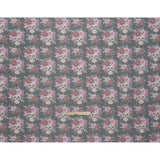 Polyester and Viscose Organza - Black, Pink and Ivory Flower Skulls