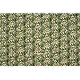 Polyester Microvelvet - White and Green Palm Trees