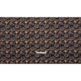 Polyester Microvelvet - Black, Green and Red Scarab Beetles and Skulls