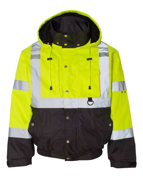Kishigo ripstop hi-vis bomber work jacket for construction and road work