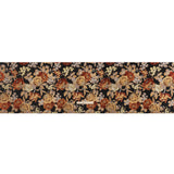 Metallic Luxury Brocade - Black, Red and Bronze Classic Flowers