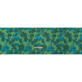 Luxury Polyester Brocade - Cerulean Blue, Summer Green, and Forest Abstract Brushstrokes