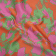 Luxury Polyester Brocade - Hot Pink, Orange and Summer Green Abstract Brushstrokes