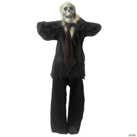 RADYAN Animated Hanging Skull Man with Light-Up Eyes and Sound Effects shown in a clear product image