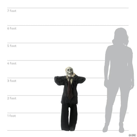 RADYAN Animated Hanging Skull Man with Light-Up Eyes and Sound Effects shown in a clear product image
