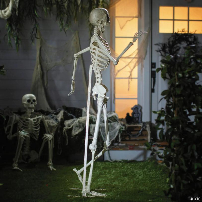 RADYAN Metal Stand for Pose-N-Stay Skeleton Halloween Display Accessory shown in a clear product image