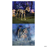 43" - 49" Halloween Unicorn & Dragon Skeleton Decorations - 2 Pc.