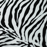 Classic Zebra Nylon Spandex Fabric - Black Zebra Animal Print, 58/60" Width (1 Yard)