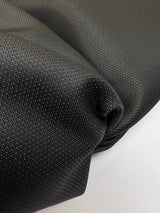Black Jacquard Wool Blend Fabric