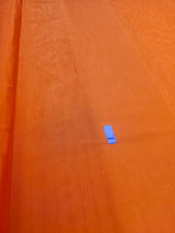 Orange Moiré Knitted Viscose Stretch Fabric