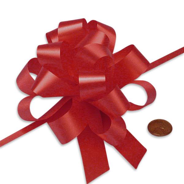 Red Pull Bows – 3/16" x 4" (50 Pieces per Roll)