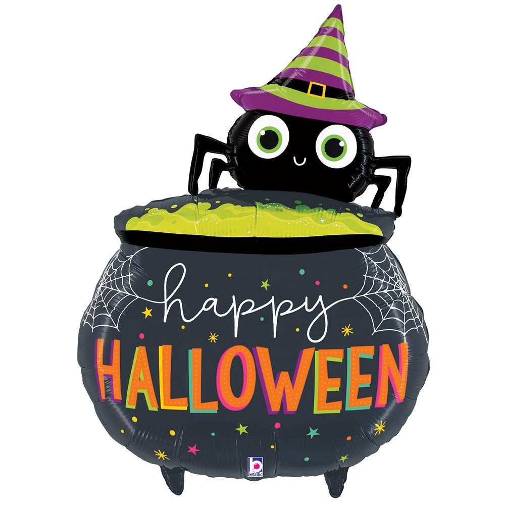 Halloween Spider Cauldron Foil Balloon