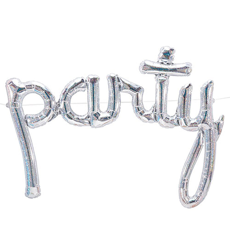 Foil Balloon Party Script Holographic 44 Inch