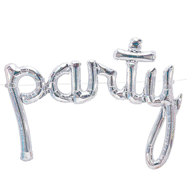 Foil Balloon Party Script Holographic 44 Inch