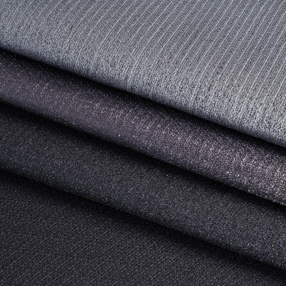 Metallic Luxury Brocade - Gray and Navy Crackled Ombre