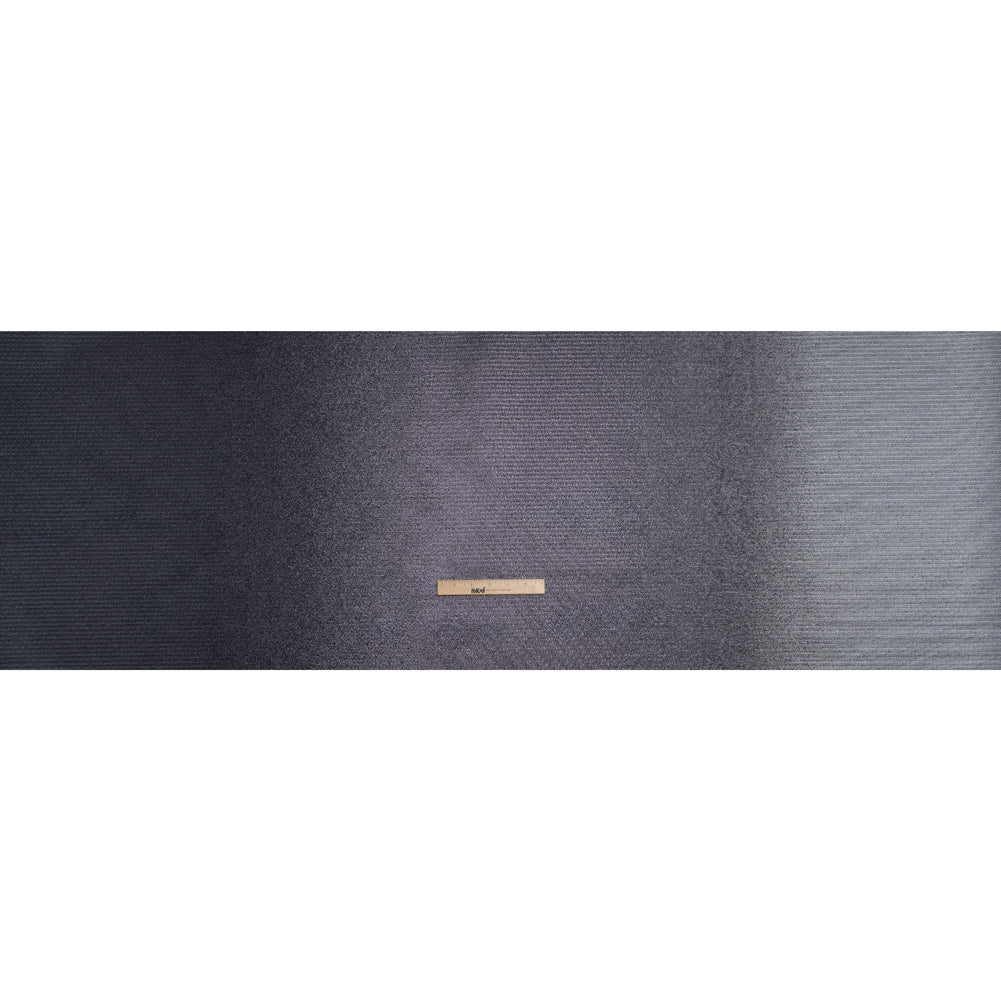 Metallic Luxury Brocade - Gray and Navy Crackled Ombre