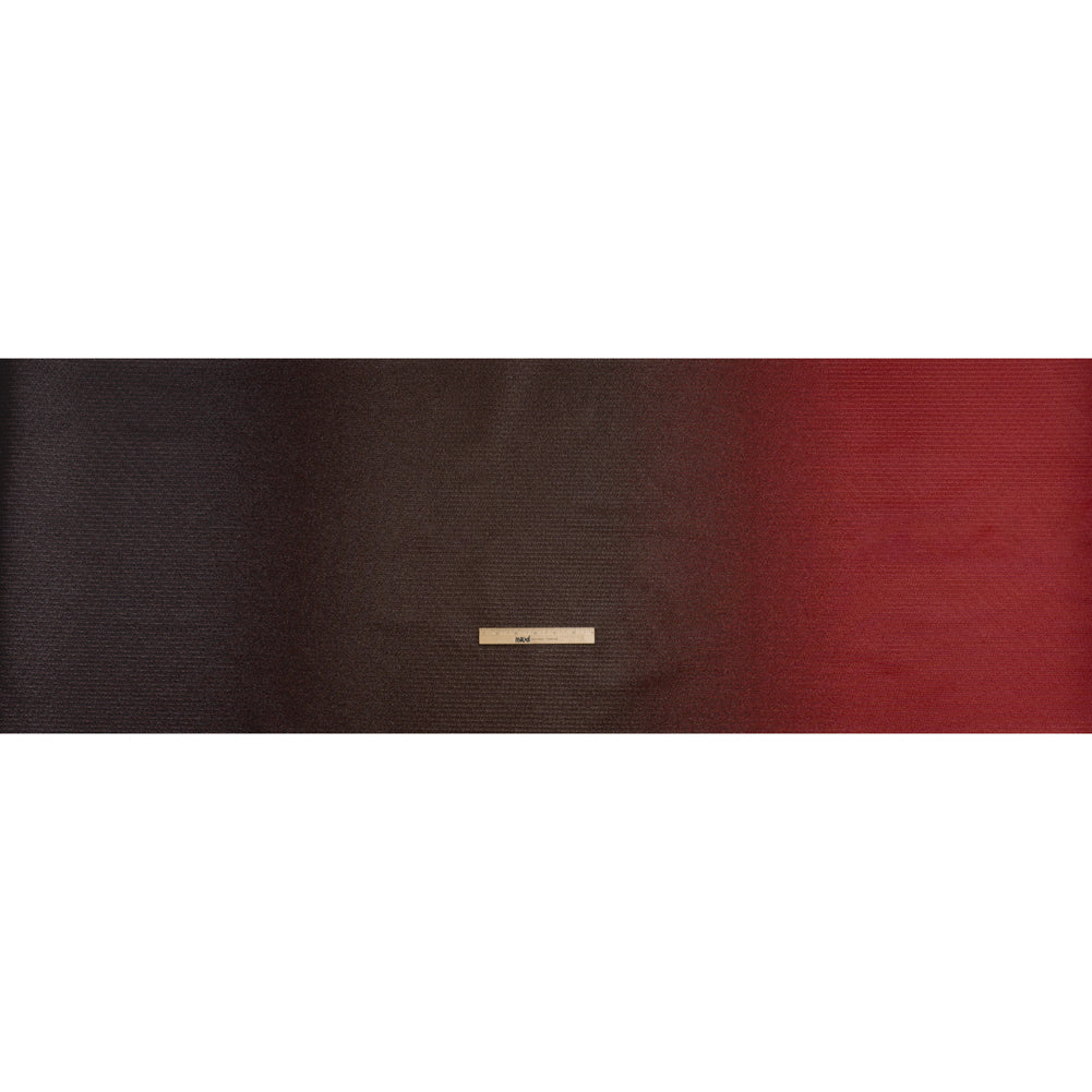 Metallic Luxury Brocade - Red and Black Crackled Ombre