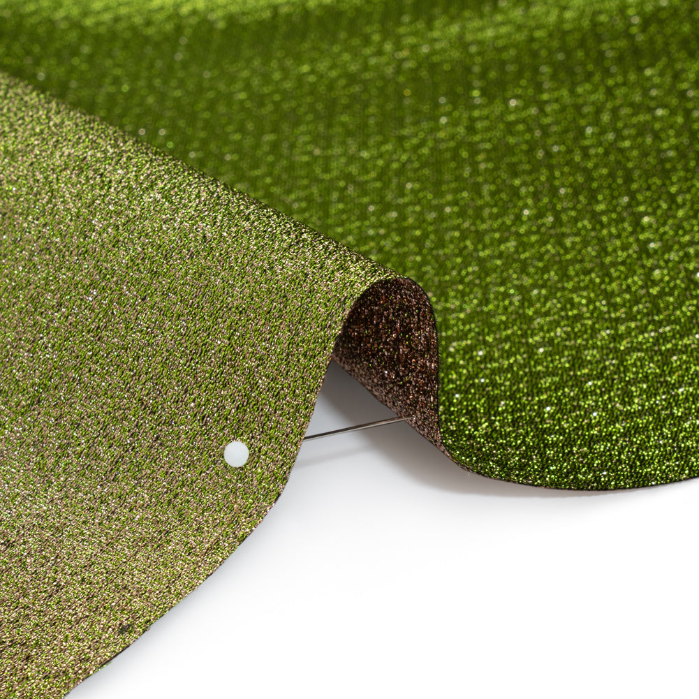 Metallic Luxury Brocade - Lime Green and Gold Crackled Ombre