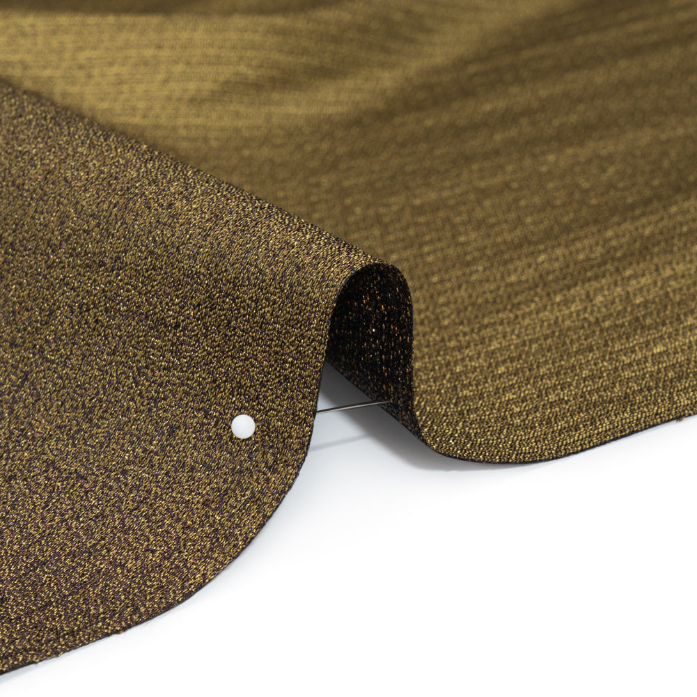 Metallic Luxury Brocade - Gold and Maroon Crackled Ombre