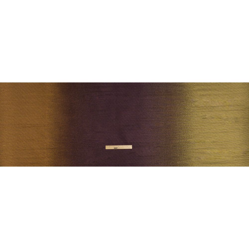 Metallic Luxury Brocade - Gold and Maroon Crackled Ombre