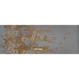 Metallic Luxury Burnout Brocade - Gold, Silver and Black Floral Border