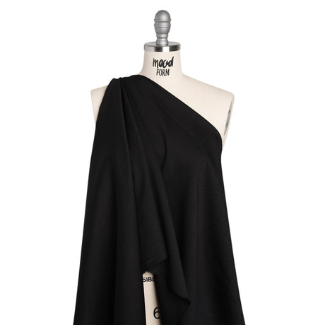 Wool Twill Suiting - Black - Deadstock