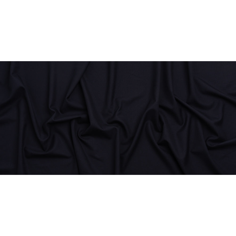 Wool Pique Suiting - Navy Blue Birdseye - Deadstock