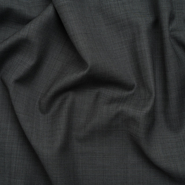 Wool Twill Suiting - Heathered Gray - Deadstock