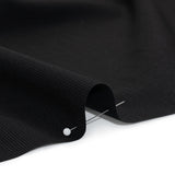 Super 120 Wool Suiting - Black and Gray Dotted Pinstripes - Deadstock
