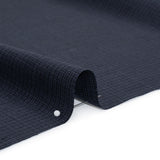 Wool Suiting - Navy and Black Micro Plaid - Deadstock