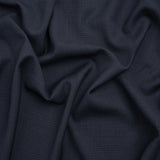 Wool Suiting - Navy and Black Micro Plaid - Deadstock