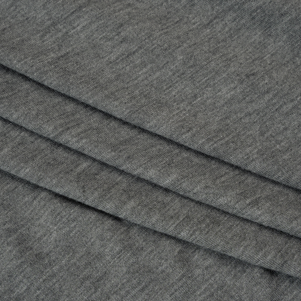 Stretch Rayon Jersey - Dark Heathered Gray - Deadstock