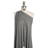 Stretch Rayon Jersey - Dark Heathered Gray - Deadstock