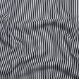 Cotton and Viscose Jersey Print - Midnight Navy and White Candy Stripes - Deadstock